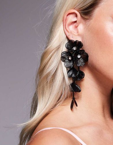 Boucles d'oreilles à pendant fleur en relief - Asos Design - Modalova