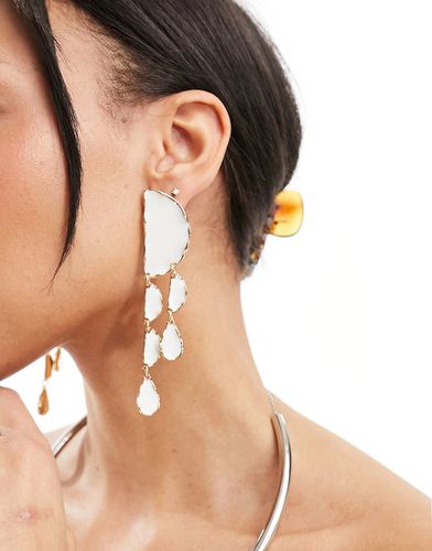 Boucles d'oreilles avec pendant en émail - Asos Design - Modalova