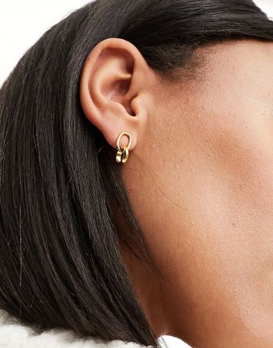 Boucles d'oreilles en acier inoxydable étanche avec maillons - Asos Design - Modalova