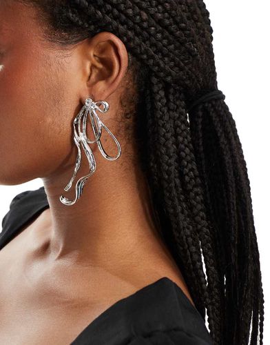 Boucles d'oreilles effet miroir avec naud - Asos Design - Modalova