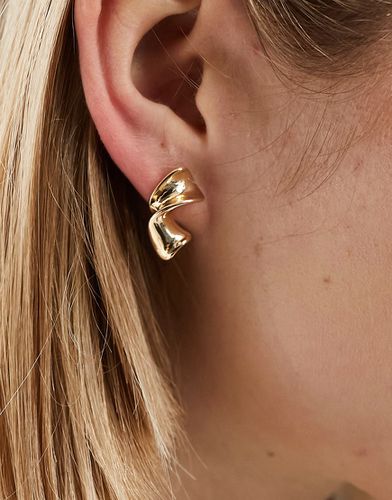 Boucles d'oreilles incurvées effet fondu - Asos Design - Modalova