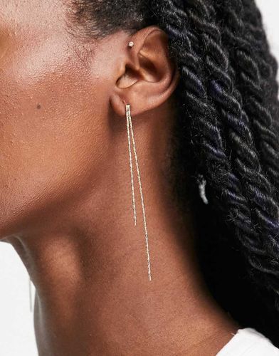 Boucles d'oreilles pendantes avec chaîne fine - Asos Design - Modalova