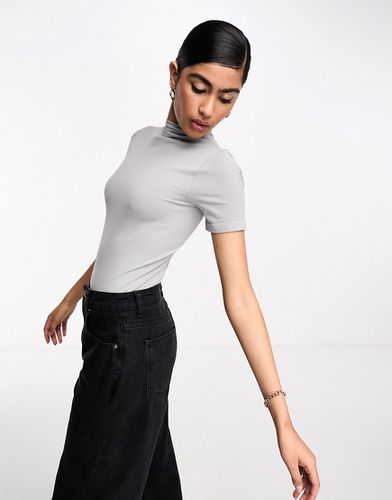 Body sans coutures à manches courtes - Gris ardoise - Asos Design - Modalova