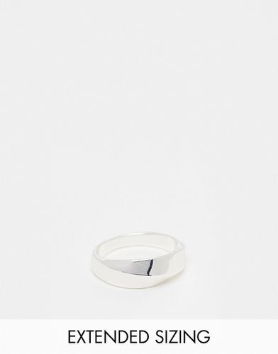 Bague avec détail torsadé en véritable plaqué argent - Asos Design - Modalova