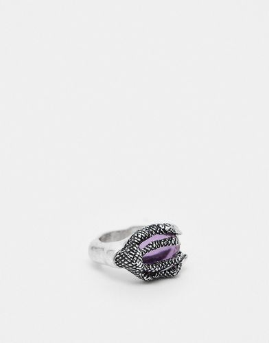 Bague griffes avec pierre violette - Asos Design - Modalova