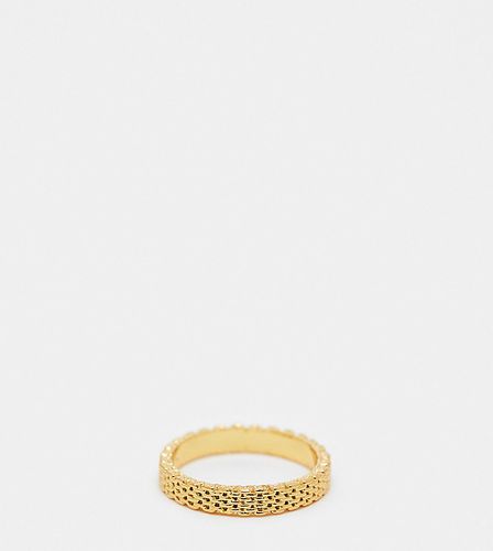 Bague en chaîne à maillons fins en plaqué or 14 carats - Asos Design - Modalova