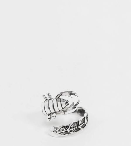 Bague en massif avec motif scorpion enveloppant - poli - Asos Design - Modalova