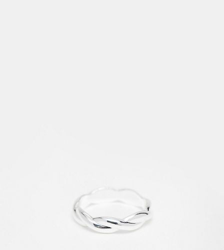 Bague torsadée en plaqué argent - Asos Design - Modalova