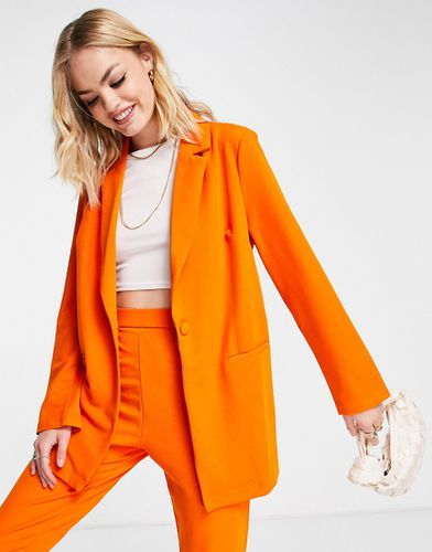 Blazer de tailleur souple en jersey - Orange - Asos Design - Modalova