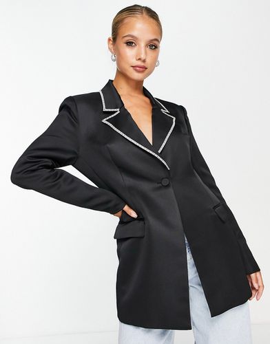 Blazer structuré avec strass le long du col - Asos Design - Modalova