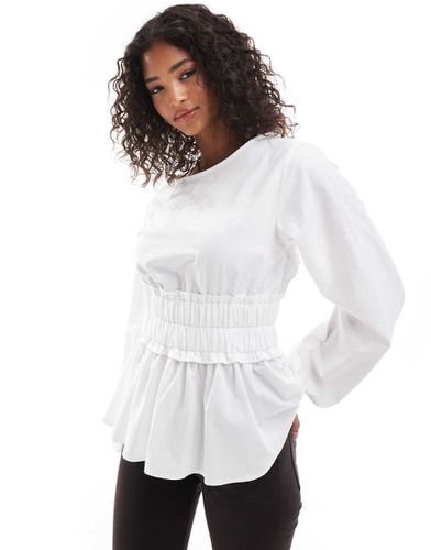 Blouse à taille élastique et manches bouffantes - Asos Design - Modalova