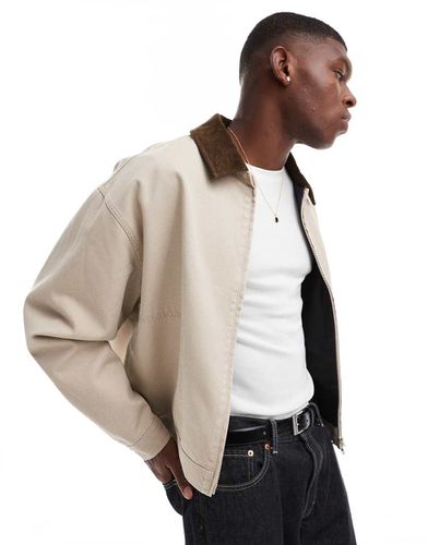 Blouson Harrington oversize coupe carrée - Taupe délavé - Asos Design - Modalova