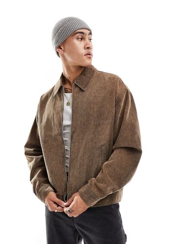 Blouson Harrington oversize en velours côtelé - Taupe délavé - Asos Design - Modalova