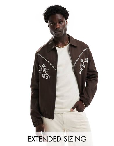 Blouson Harrington oversize style western avec broderies - Asos Design - Modalova