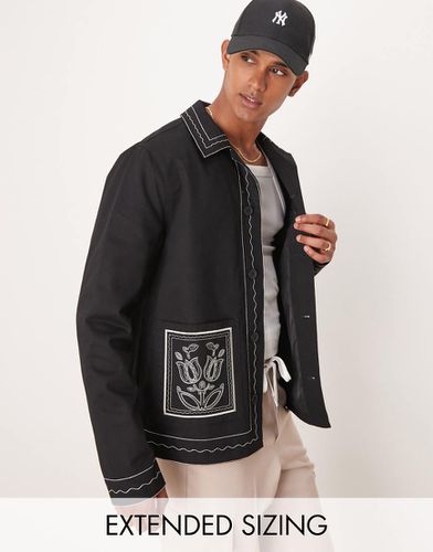 Blouson harrington avec broderies - Asos Design - Modalova