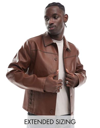 Blouson Harrington en imitation cuir - Asos Design - Modalova