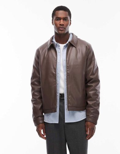 Blouson Harrington en imitation cuir - Asos Design - Modalova