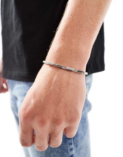 Bracelet en acier inoxydable étanche avec motif clé grecque - Asos Design - Modalova