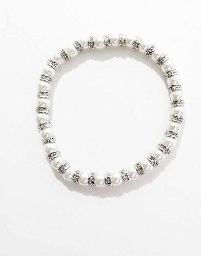 Bracelet orné de perles fantaisie et espaceurs métalliques - Asos Design - Modalova