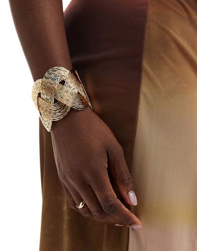 Bracelet manchette avec design texturé style fils de fer tressés - Asos Design - Modalova