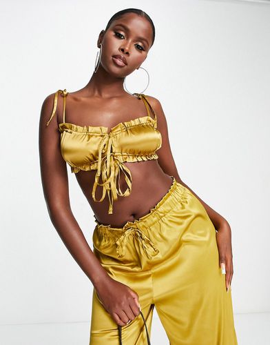 Brassière d'ensemble nouée aux épaules - Chartreuse - Asos Design - Modalova