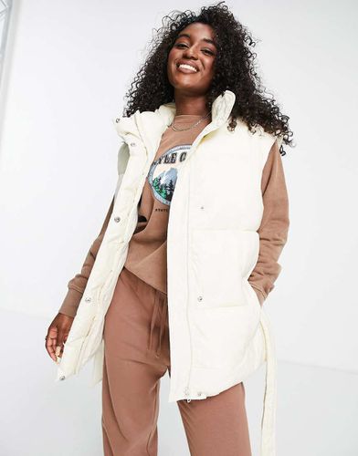 Doudoune sans manches à ceinture - Crème - Asos Design - Modalova