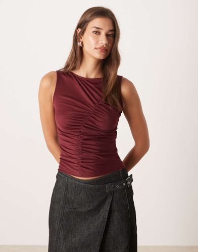 Dbardeur fronc en jersey - Bordeaux - Asos Design - Modalova