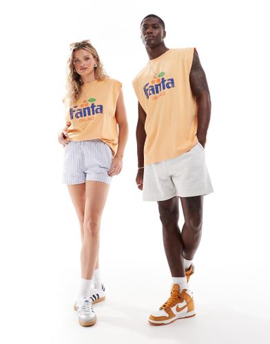 Débardeur unisexe oversize sous licence avec imprimé logo Fanta - délavé - Asos Design - Modalova