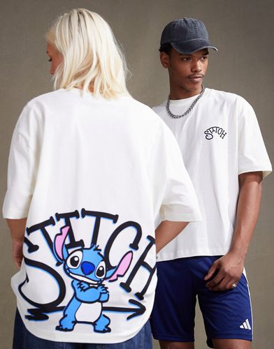 Disney - T-shirt unisexe oversize avec imprimés Stitch - cassé - Asos Design - Modalova
