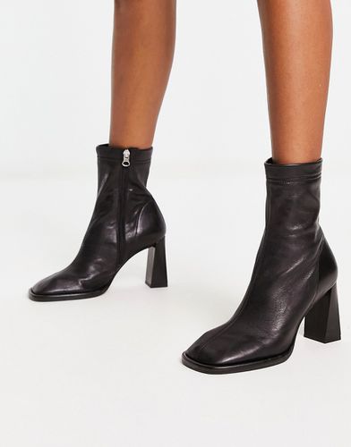 Echo - Bottines souples à talon en cuir haut de gamme - Asos Design - Modalova