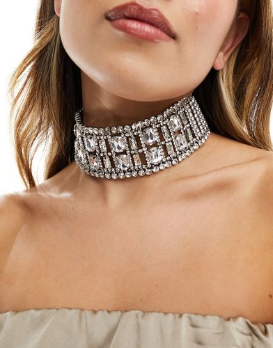 Édition limitée - Large collier ras de cou avec cristaux - Asos Design - Modalova