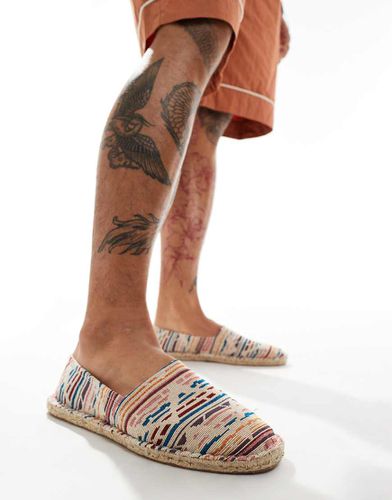 Espadrilles en toile à imprimé aztèque - Asos Design - Modalova