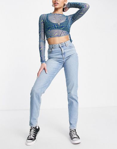 Farleigh - Jean mom slim taille haute délavé - Asos Design - Modalova