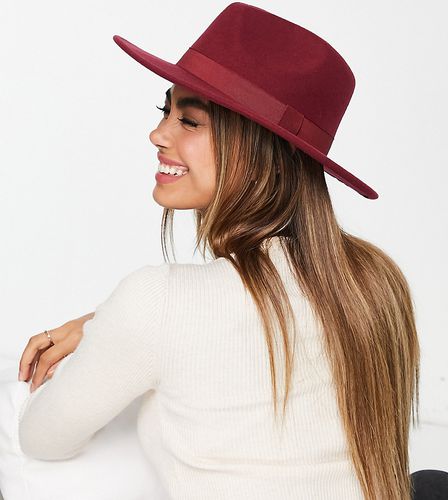 Fedora structuré à taille ajustable - Bordeaux - Asos Design - Modalova