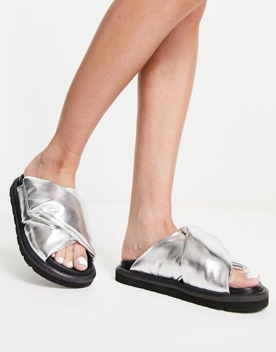 Fibres - Sandales plates matelassées - Asos Design - Modalova