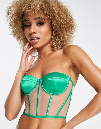 Kelly - Corset sans bretelles en tulle contrastant - Asos Design - Modalova