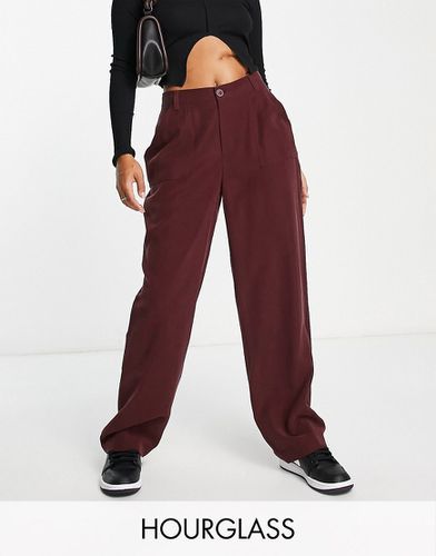 Hourglass - Pantalon dad - Bordeaux - Asos Design - Modalova