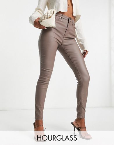 Hourglass - Ultimate - Jean skinny enduit - Taupe - Asos Design - Modalova