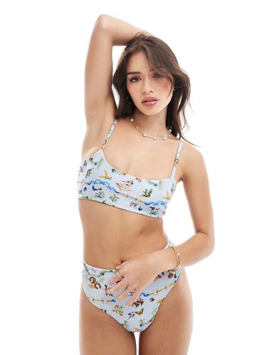 Haut de bikini court coupe skinny à imprimé western - Asos Design - Modalova