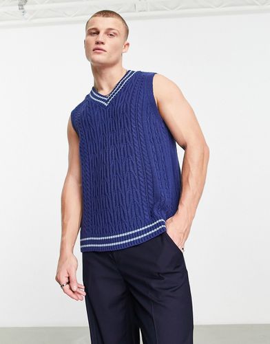 Haut sans manches style cricket en maille torsadée - Asos Design - Modalova