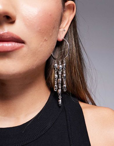 Halloween - Boucles d'oreilles créoles avec têtes de mort - Asos Design - Modalova