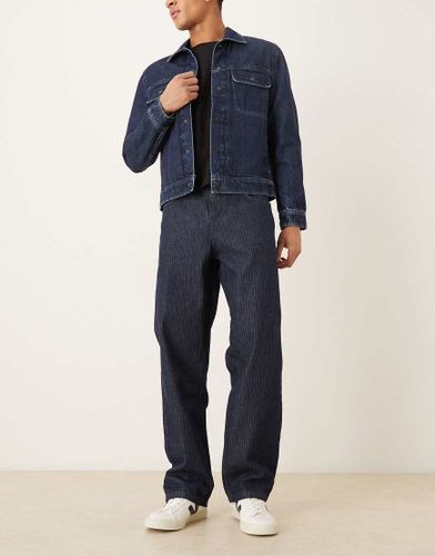 Jean baggy ray - Indigo - Asos Design - Modalova