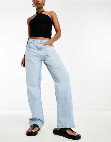 Jean boyfriend baggy à taille mi-haute - clair - Asos Design - Modalova