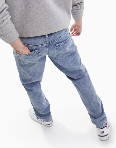 Jean coupe classique en jean surpiqué - clair délavé - Asos Design - Modalova