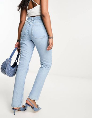 Jean droit à taille mi-haute - clair - Asos Design - Modalova