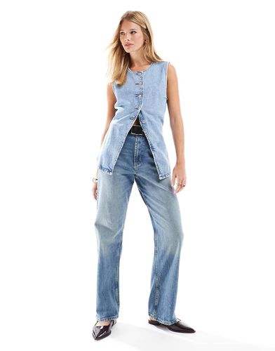 Jean droit stretch confortable - moyen - Asos Design - Modalova