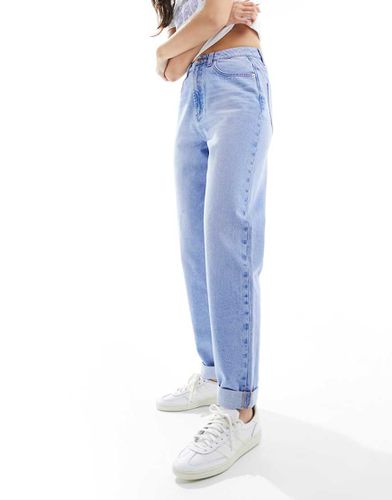 Jean mom décontracté à taille haute - moyen vif - Asos Design - Modalova