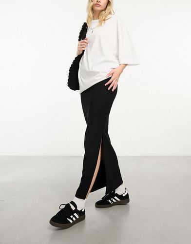 Jupe côtelée mi-longue avec fente - Asos Design - Modalova