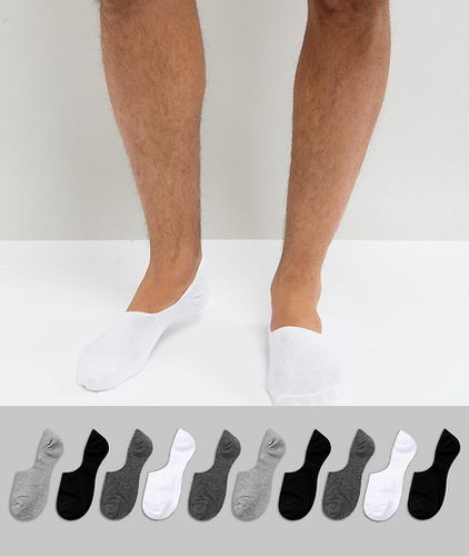 Lot de 10 paires de socquettes invisibles - Monochrome - Économie - Asos Design - Modalova