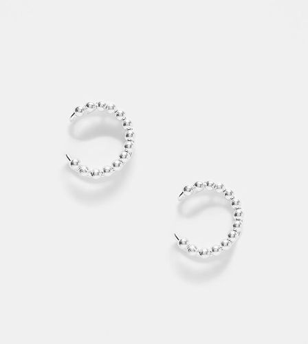 Lot de 2 bijoux d'oreille double-rang en argent massif avec détail boules - Asos Design - Modalova